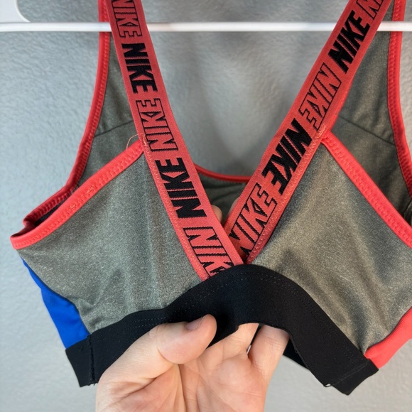 Nike - Gray, Blue and Coral Sports Bra - Picture 3 of 5